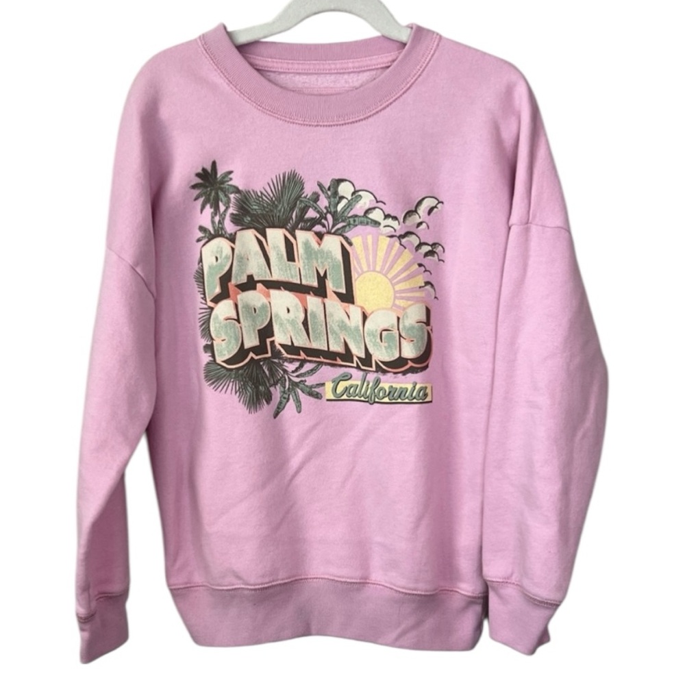 Abercrombie & Fitch Kids Pink Palm Springs Crewneck Sweater Size 7/8